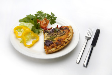 pizza with cutlery