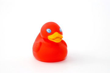 red valentine bath duck