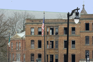 abandoned city building