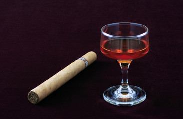 cigar and liquor.