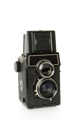 old twin-lens reflex camera