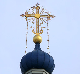church cross, ortodox church in russia