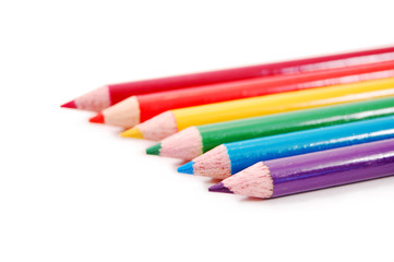 rainbow of pencils