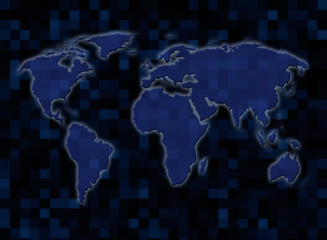 digital map of the world