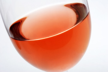 a glass of rosé