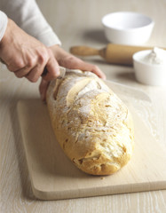 slicing bread