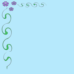 flower framed note paper