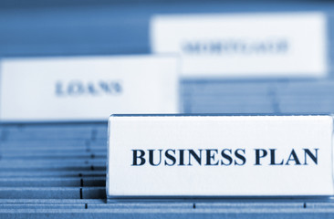 business plan (blau) - obrazy, fototapety, plakaty