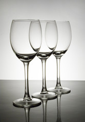 empty wine glasses