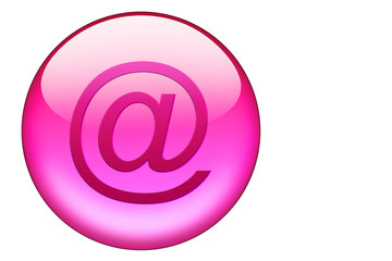 email glasbutton in pink