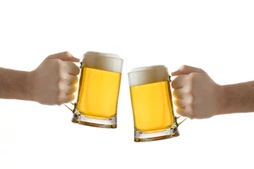 Foto auf Acrylglas two people holding a beer glass © Ljupco Smokovski