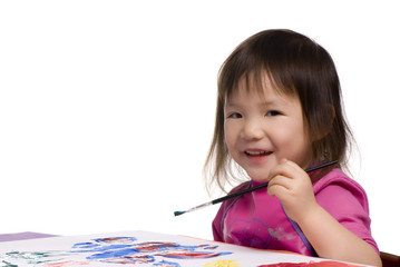 childhood series (painting with a smile)