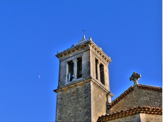 &eacute;glise et lune