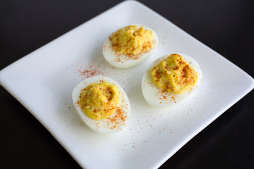 deviled eggs with smoked paprika