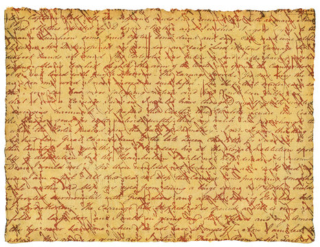 2 directional calligraphy on parchment