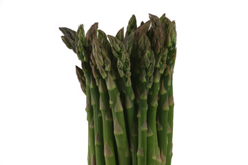 green fresh asparagus stalk tips