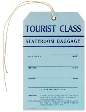 steamer baggage tag - 1937