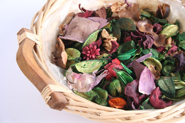 basket with potpourri