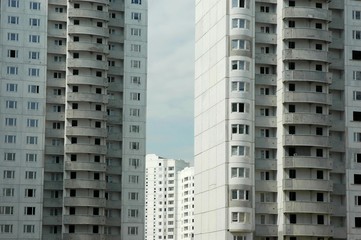 many modern buildings