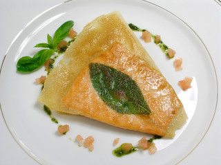 salmon fillet in phillo pastry