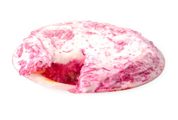Obraz premium beetroot salad with herring