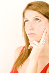 woman deep in thought