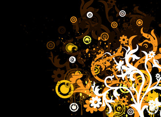 grunge floral background