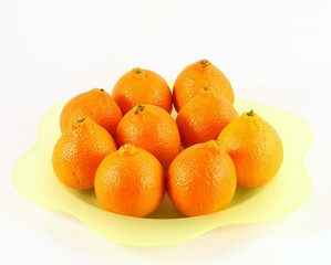 plate of tangerines