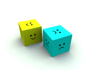 sad and happy cube 2
