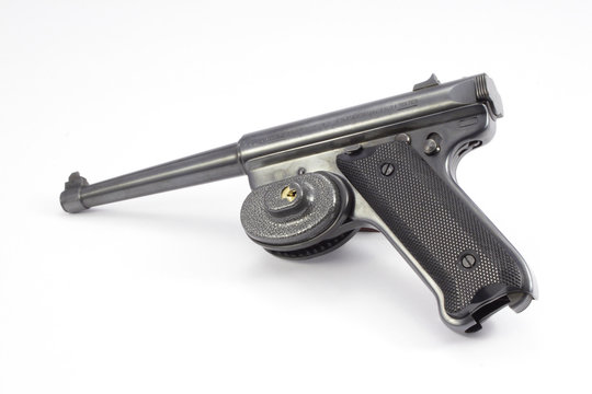 22 caliber pistol with trigger lock