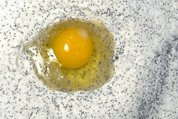 egg in flour