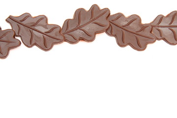 chocolate leaves