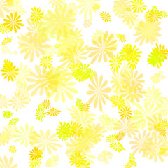 Fototapeta na wymiar yellow flower gift wrap