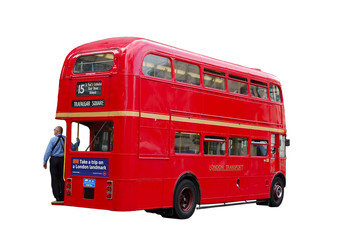 Fototapeta na wymiar classic London piętrowy autobus