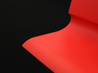 red plastic wavy background