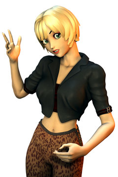 blonde manga girl 3