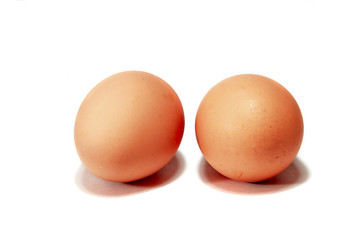 two eggs isolated clipping path included