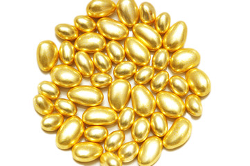 golden oval shapes arranged at the background