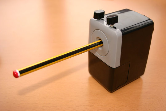 pencil in a desk sharpener