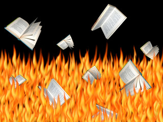 burning books