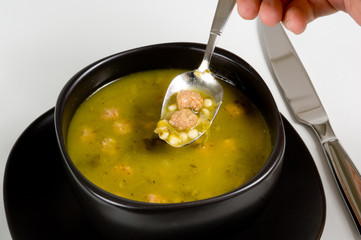 bowl of italian wedding soup