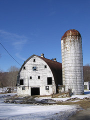 barn with silo
