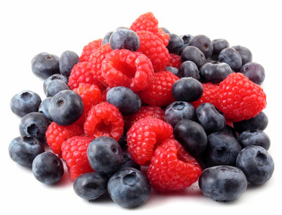 fresh berries in a pile