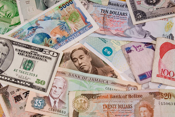 assorted currencies