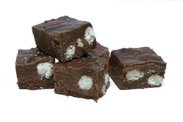 homemade fudge squares