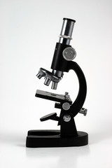 microscope on a white background