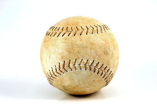 softball / baseball on a white background