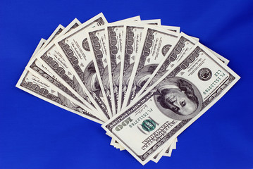 american dollars in different views