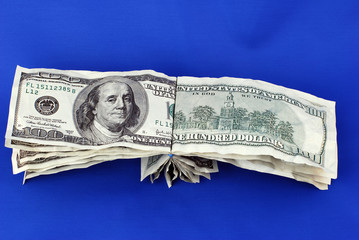 american dollars in different views