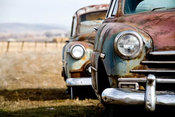 Deurstickers Thema vintage auto
